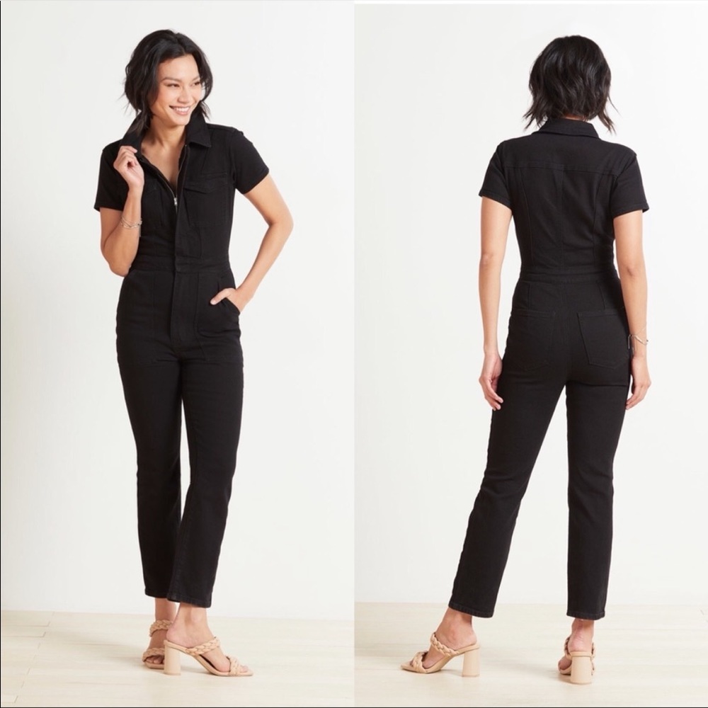 NWT Good American Black Fit for Success Jumpsuit